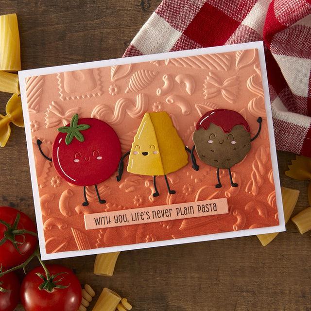 Spellbinders - Buon Appetito Collection - 3D Embossing Folder - Al Dente-ScrapbookPal