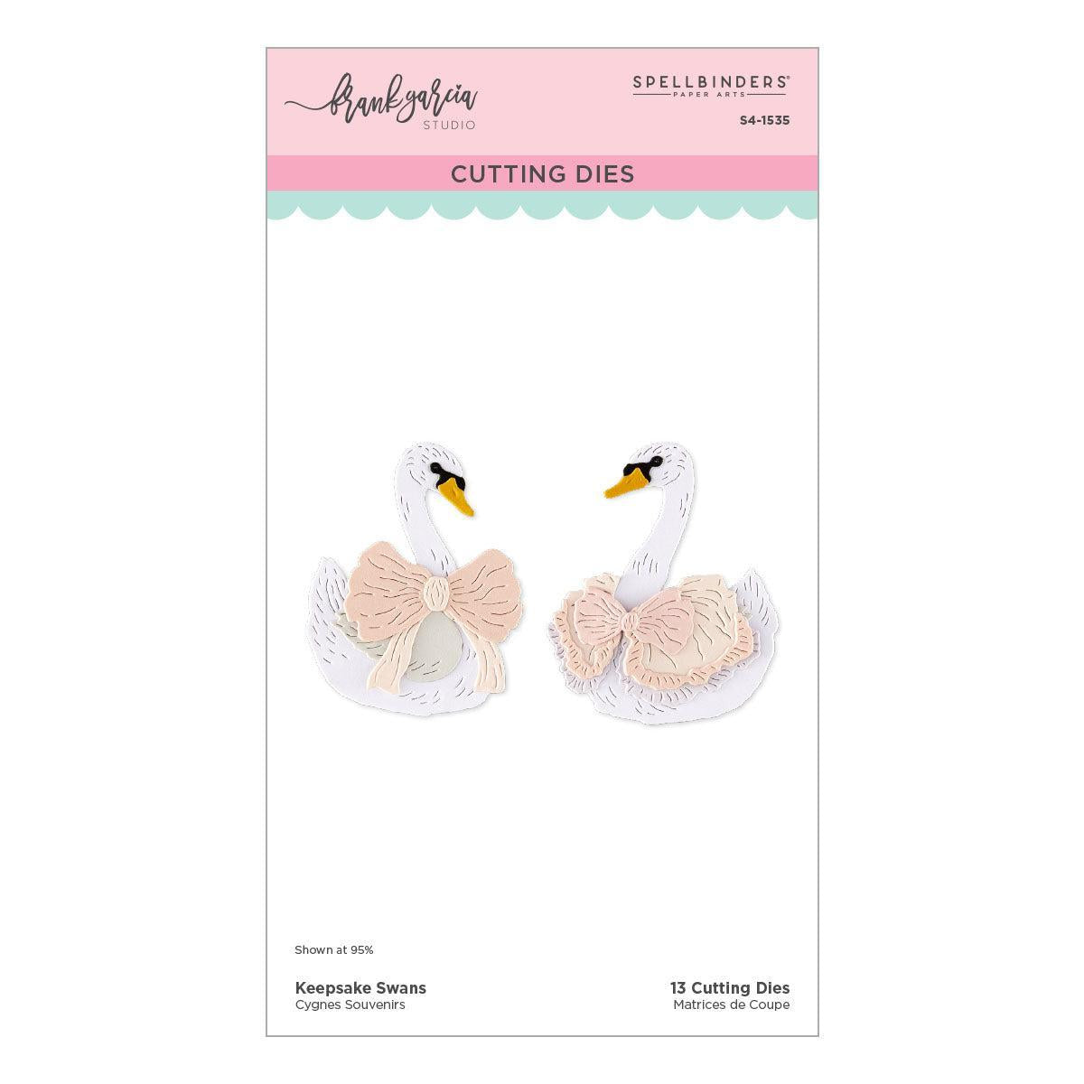 Spellbinders - Buttons &amp; Keepsakes Collection - Dies - Keepsake Swans-ScrapbookPal