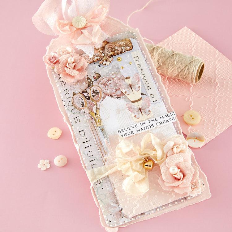Spellbinders - Buttons &amp; Keepsakes Collection - Letterpress + Foil Plate &amp; Cut - Heirloom Words-ScrapbookPal