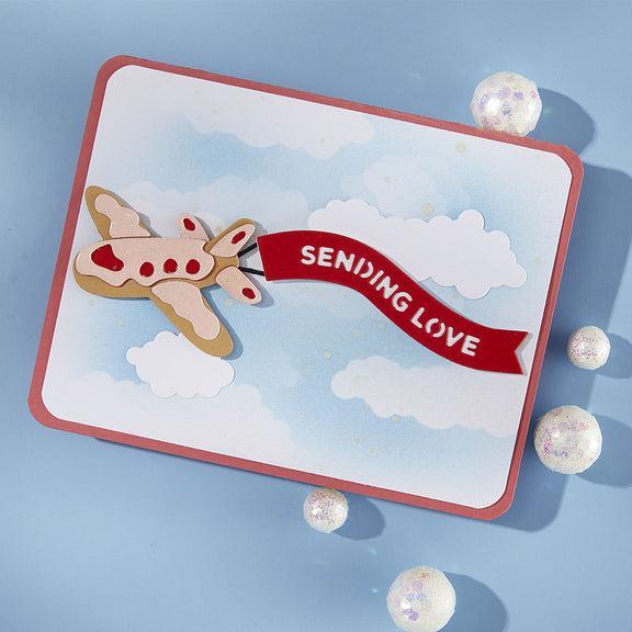 Spellbinders - Candy Christmas Collection - Dies - Gingerbread Plane &amp; Banners-ScrapbookPal