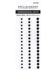 Spellbinders - Card Shoppe Essentials - Enamel Dots - Dimensional Black & White-ScrapbookPal