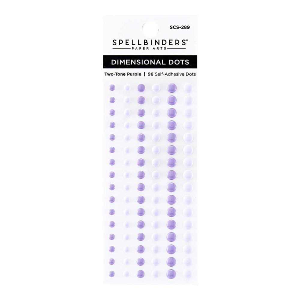 Spellbinders - Card Shoppe Essentials - Enamel Dots - Dimensional Two Tone Purple-ScrapbookPal