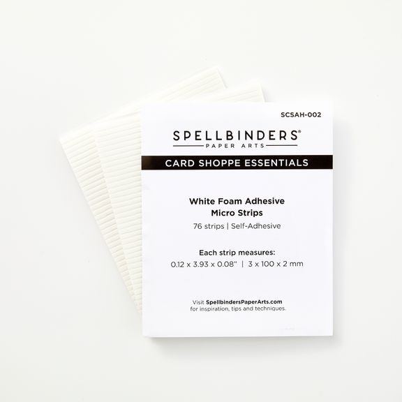 Spellbinders - Card Shoppe Essentials - White Foam Adhesive Strips - 1/8&quot;-ScrapbookPal