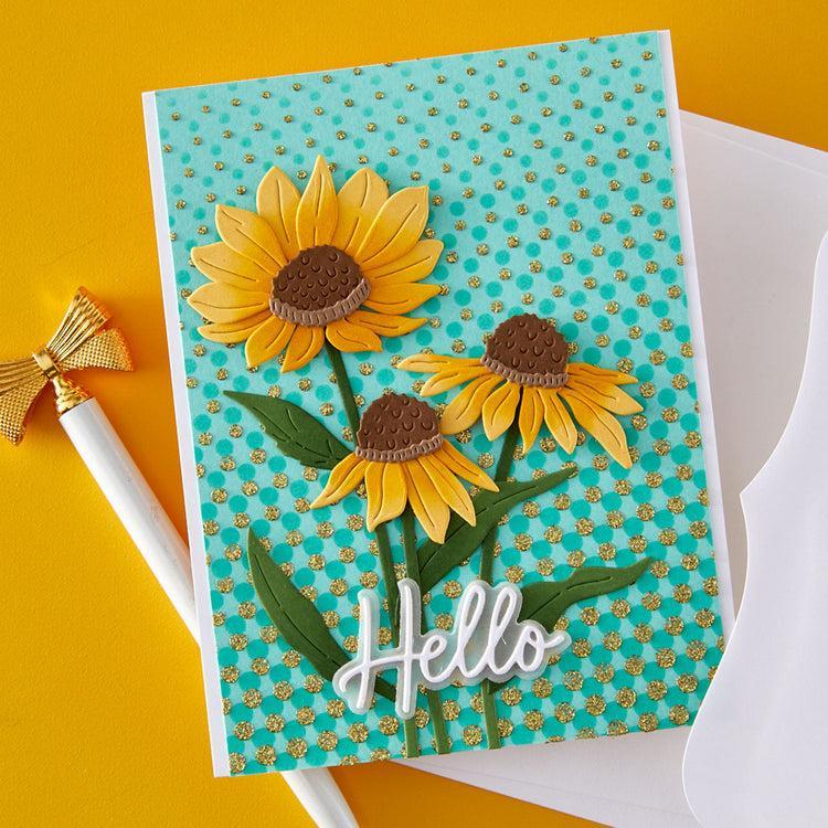 Spellbinders - Cascading Coneflowers Collection - 3D Embossing Folder - Cascading Dots-ScrapbookPal