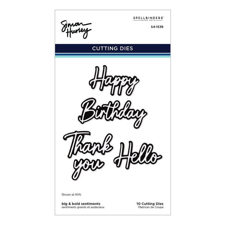 Spellbinders - Cascading Coneflowers Collection - Dies - Big &amp; Bold Sentiments-ScrapbookPal