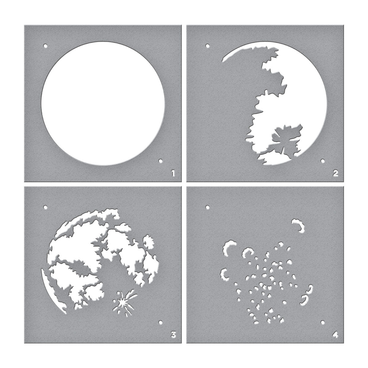 Spellbinders - Celestial Zodiacs Collection - Stencils - Layered Full Moon-ScrapbookPal