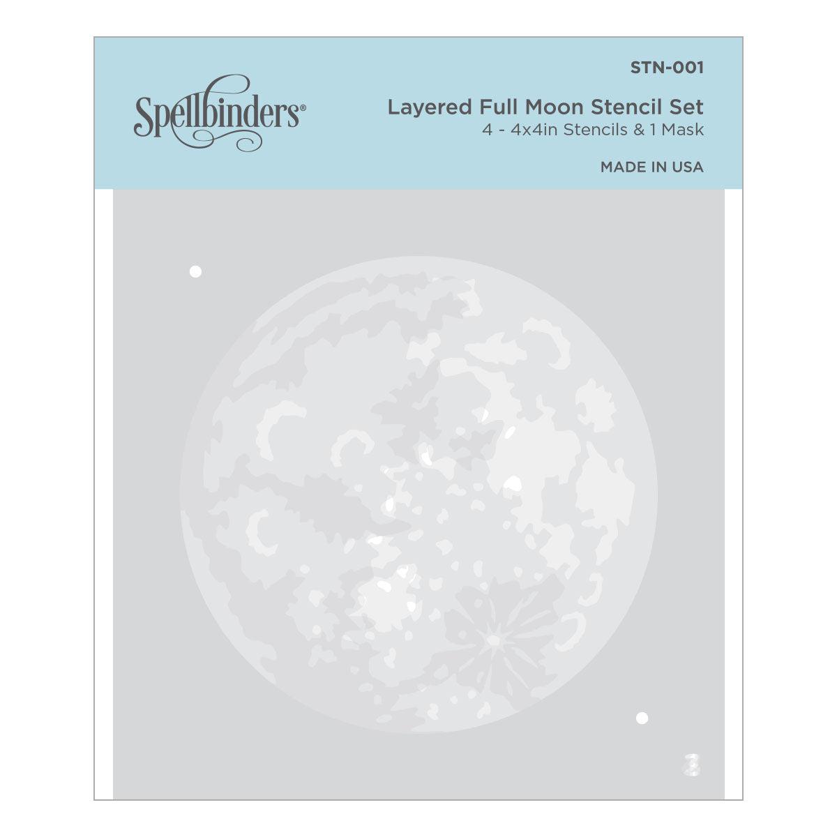 Spellbinders - Celestial Zodiacs Collection - Stencils - Layered Full Moon-ScrapbookPal