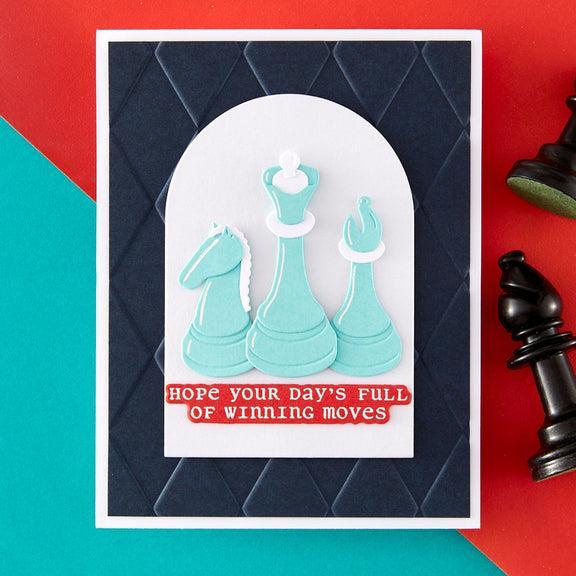 Spellbinders - Checkmate Collection - 3D Embossing Folder - Harlequin-ScrapbookPal