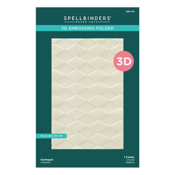 Spellbinders - Checkmate Collection - 3D Embossing Folder - Harlequin-ScrapbookPal