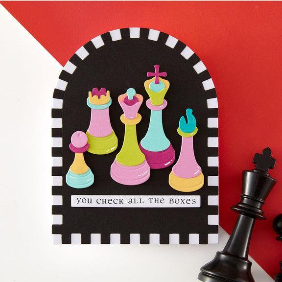 Spellbinders - Checkmate Collection - Dies - Chess & Checkers-ScrapbookPal