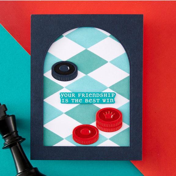Spellbinders - Checkmate Collection - Stencils - Layered Harlequin-ScrapbookPal