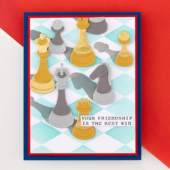 Spellbinders - Checkmate Collection - Stencils - Layered Harlequin-ScrapbookPal