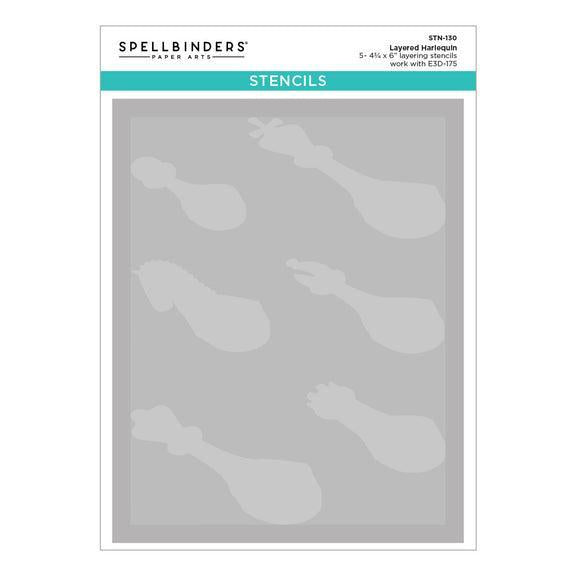 Spellbinders - Checkmate Collection - Stencils - Layered Harlequin-ScrapbookPal