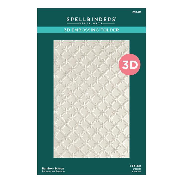 Spellbinders - Cheerful Chirps Collection - 3D Embossing Folder - Bamboo Screen-ScrapbookPal