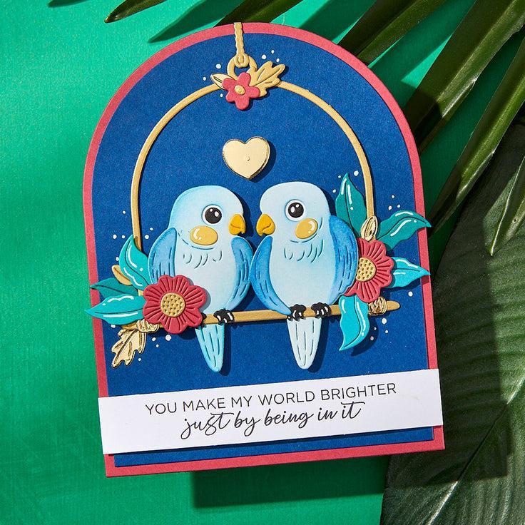 Spellbinders - Cheerful Chirps Collection - Clear Stamps - Spread Your Wings Sentiments-ScrapbookPal