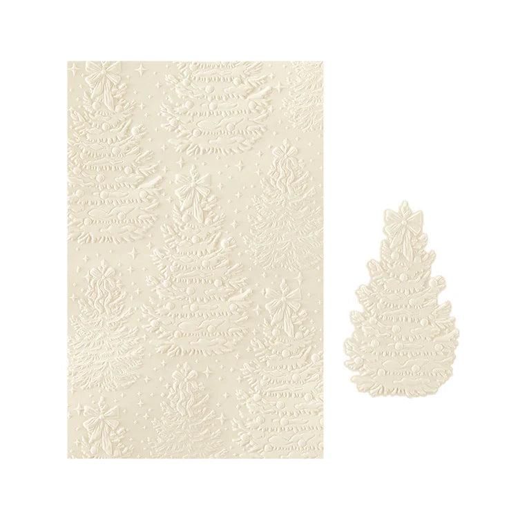 Spellbinders - Christmas Blush Collection - 3D Embossing Folder - Sparkling Trees-ScrapbookPal