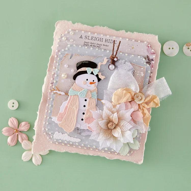 Spellbinders - Christmas Blush Collection - Letterpress + Foil Plate &amp; Dies - Christmas Blush Sentiments-ScrapbookPal