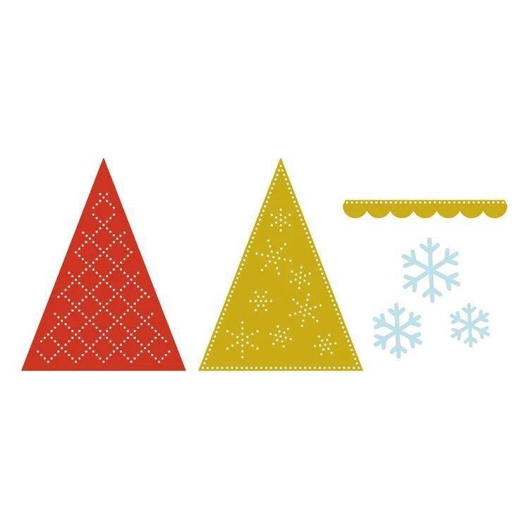 Spellbinders - Christmas Felt Stitch &amp; Create Collection - Dies - Felt Festive Trees-ScrapbookPal