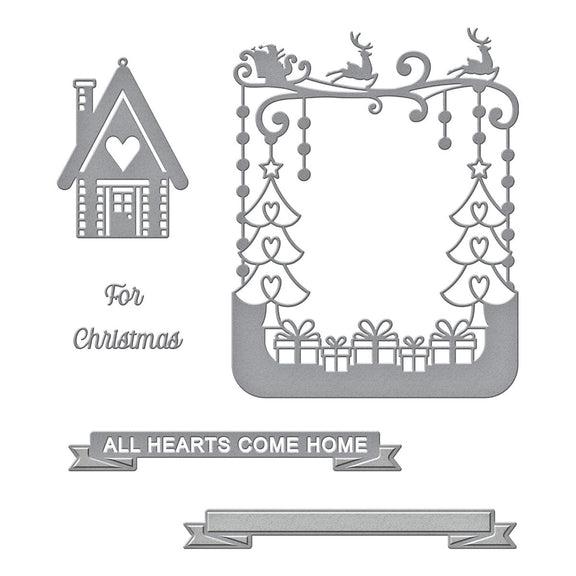 Spellbinders - Christmas Flourish Collection - Dies - All Hearts Come Home A2 Cardfront-ScrapbookPal