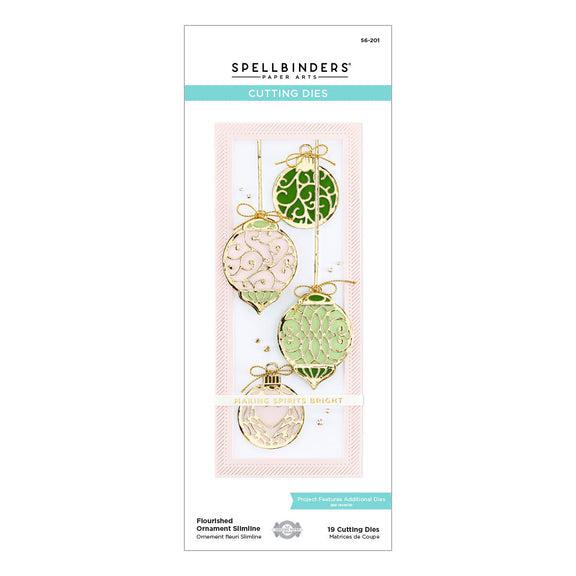 Spellbinders - Christmas Flourish Collection - Dies - Flourished Ornament Slimline-ScrapbookPal