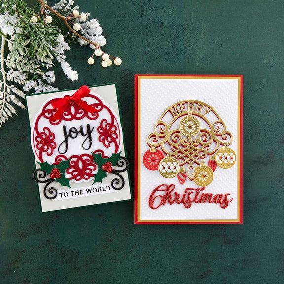 Spellbinders - Christmas Flourish Collection - Dies - Joy Flourish Doily-ScrapbookPal