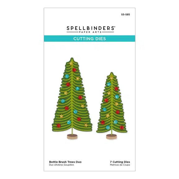 Spellbinders - Classic Christmas Collection - Dies - Bottle Brush Trees Duo-ScrapbookPal