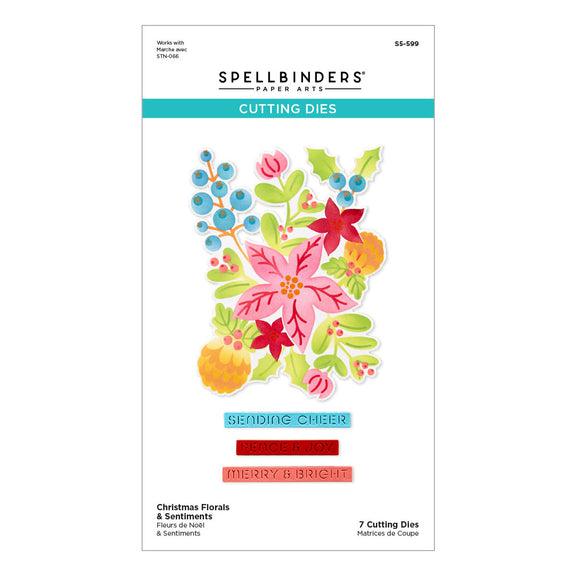 Spellbinders - Classic Christmas Collection - Dies - Christmas Florals & Sentiments-ScrapbookPal