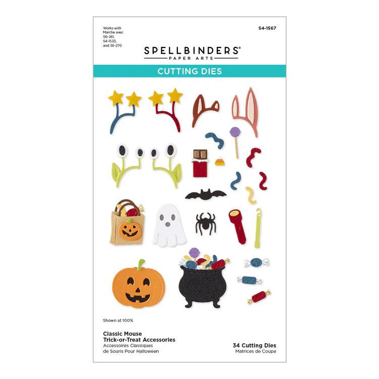 Spellbinders - Classic Mouse Costume Party Collection - Dies - Classic Mouse Trick-or-Treat Accessories-ScrapbookPal