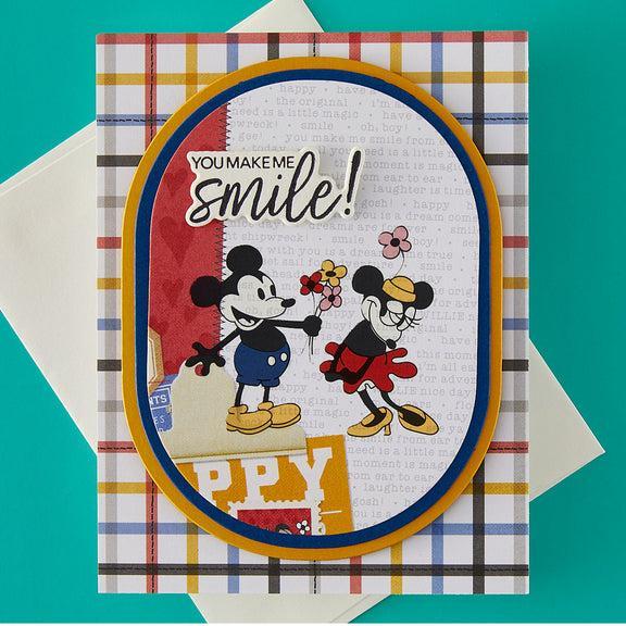 Spellbinders - Classic Mouse Love Collection - Press Plate &amp; Dies - Classic Mouse Happy Sentiments-ScrapbookPal