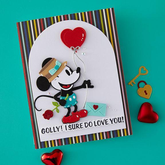 Spellbinders - Classic Mouse Love Collection - Press Plate & Dies - Classic Mouse Love Sentiments-ScrapbookPal