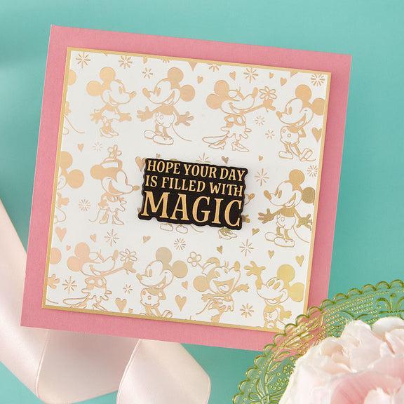 Spellbinders - Classic Mouse Wedding Collection - Letterpress + Foil Plate - Classic Mouse Wedding Happiest Place-ScrapbookPal