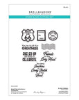 Spellbinders - Classic Road Legends 2.0 Collection - Clear Stamps & Dies - Road Trip Adventures Sentiments - Scratch & Dent-ScrapbookPal