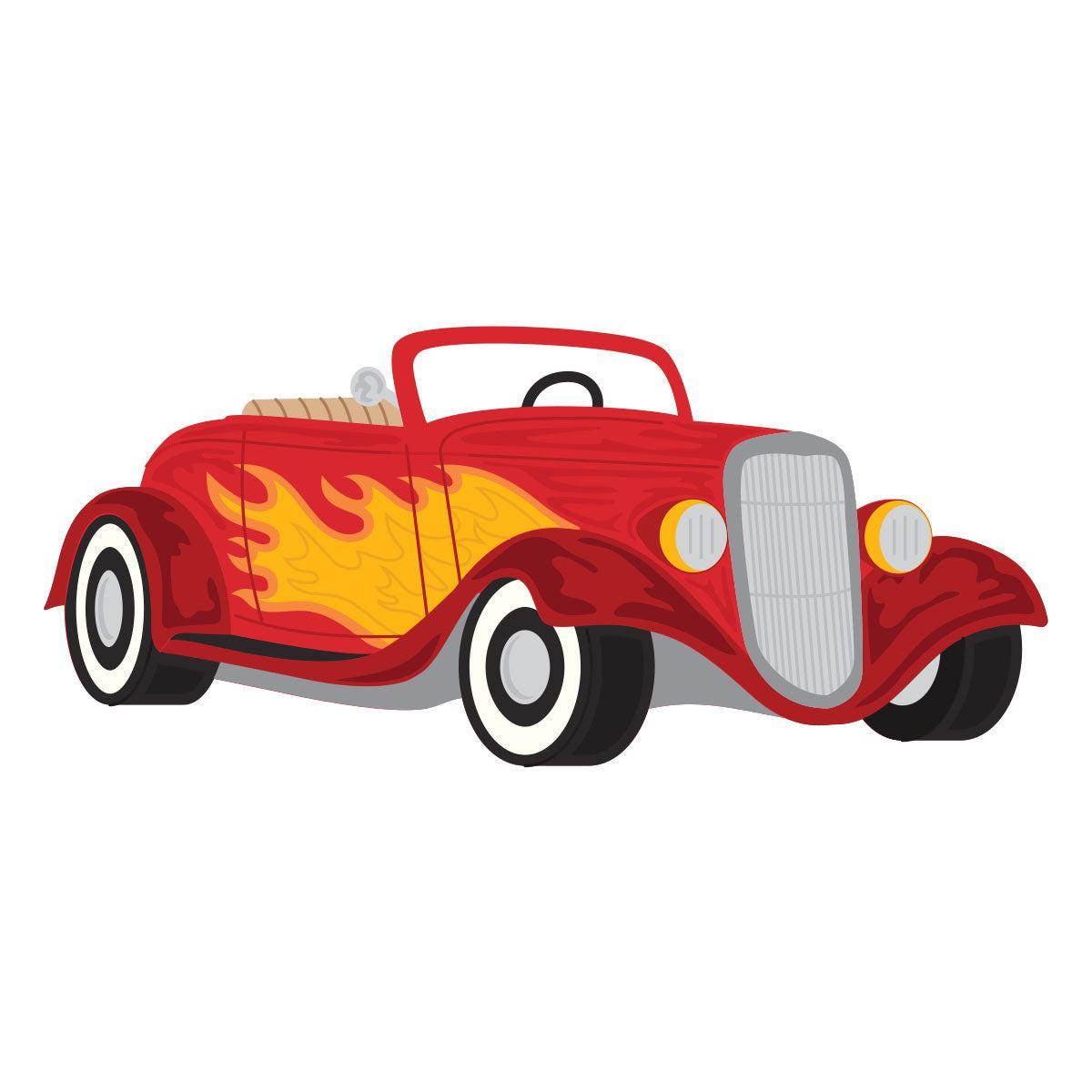 Spellbinders - Classic Road Legends 2.0 Collection - Dies - Hot Rod Flames-ScrapbookPal