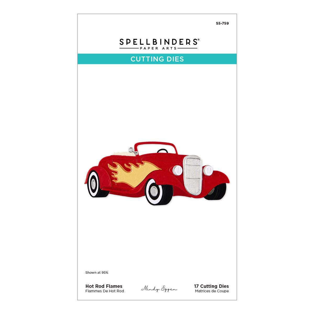 Spellbinders - Classic Road Legends 2.0 Collection - Dies - Hot Rod Flames-ScrapbookPal