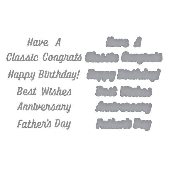 Spellbinders - Classic Road Legends Collection - Dies - Classic Sentiments-ScrapbookPal