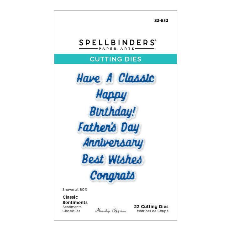 Spellbinders - Classic Road Legends Collection - Dies - Classic Sentiments-ScrapbookPal