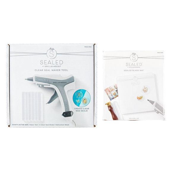 Spellbinders - Clear Seal Maker Tool Collection - Clear Seal Maker Tool &amp; Glass Mat Bundle-ScrapbookPal