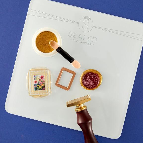 Spellbinders - Clear Seal Maker Tool Collection - Wax Seal Powder - Gold Bullion-ScrapbookPal