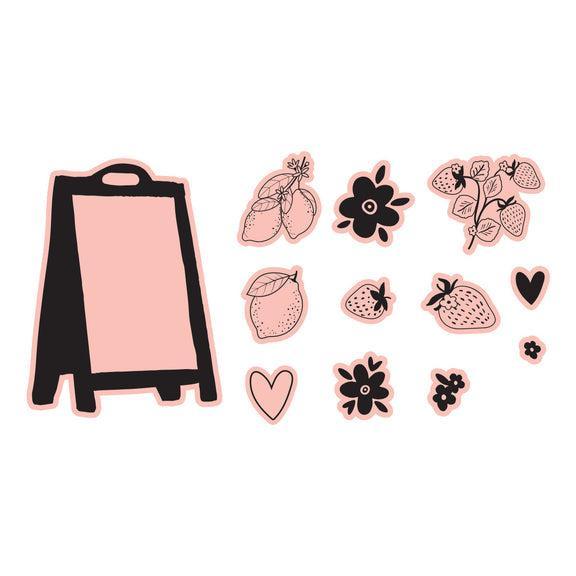 Spellbinders - Clear Stamps & Dies - Pink Lemonade-ScrapbookPal
