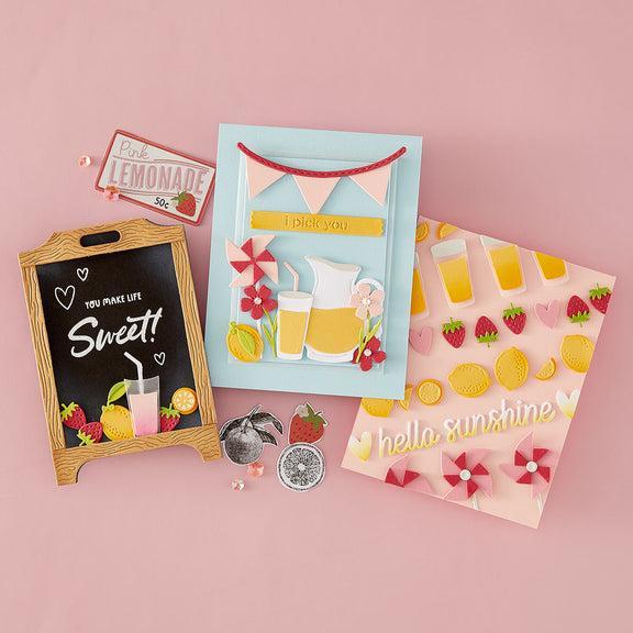 Spellbinders - Clear Stamps & Dies - Pink Lemonade-ScrapbookPal