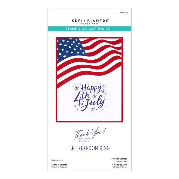 Spellbinders - Clear Stamps & Dies - Stars & Stripes-ScrapbookPal