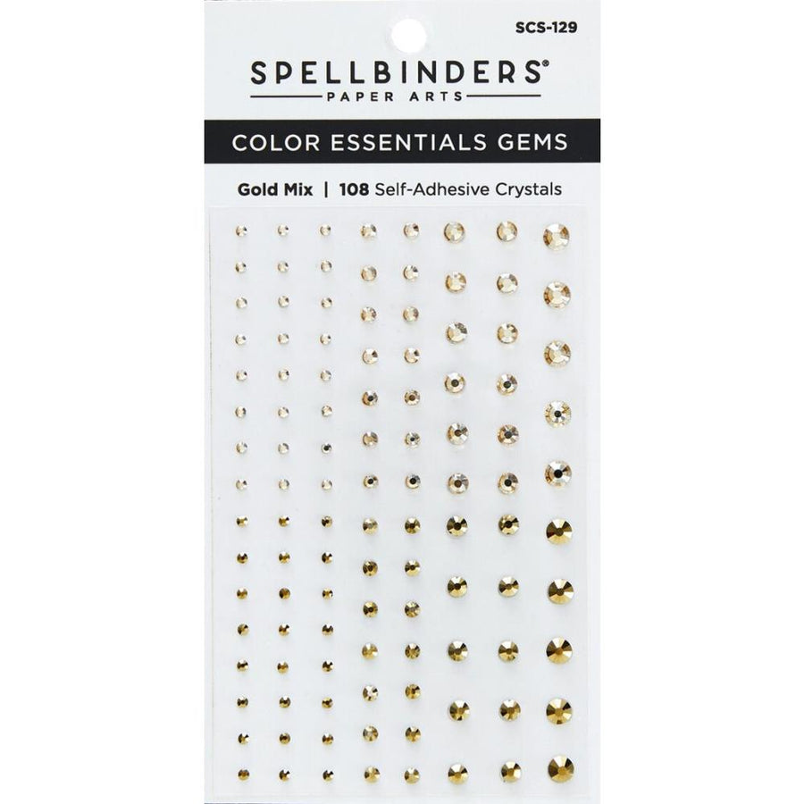 Spellbinders - Color Essentials Gems - Gold Mix-ScrapbookPal