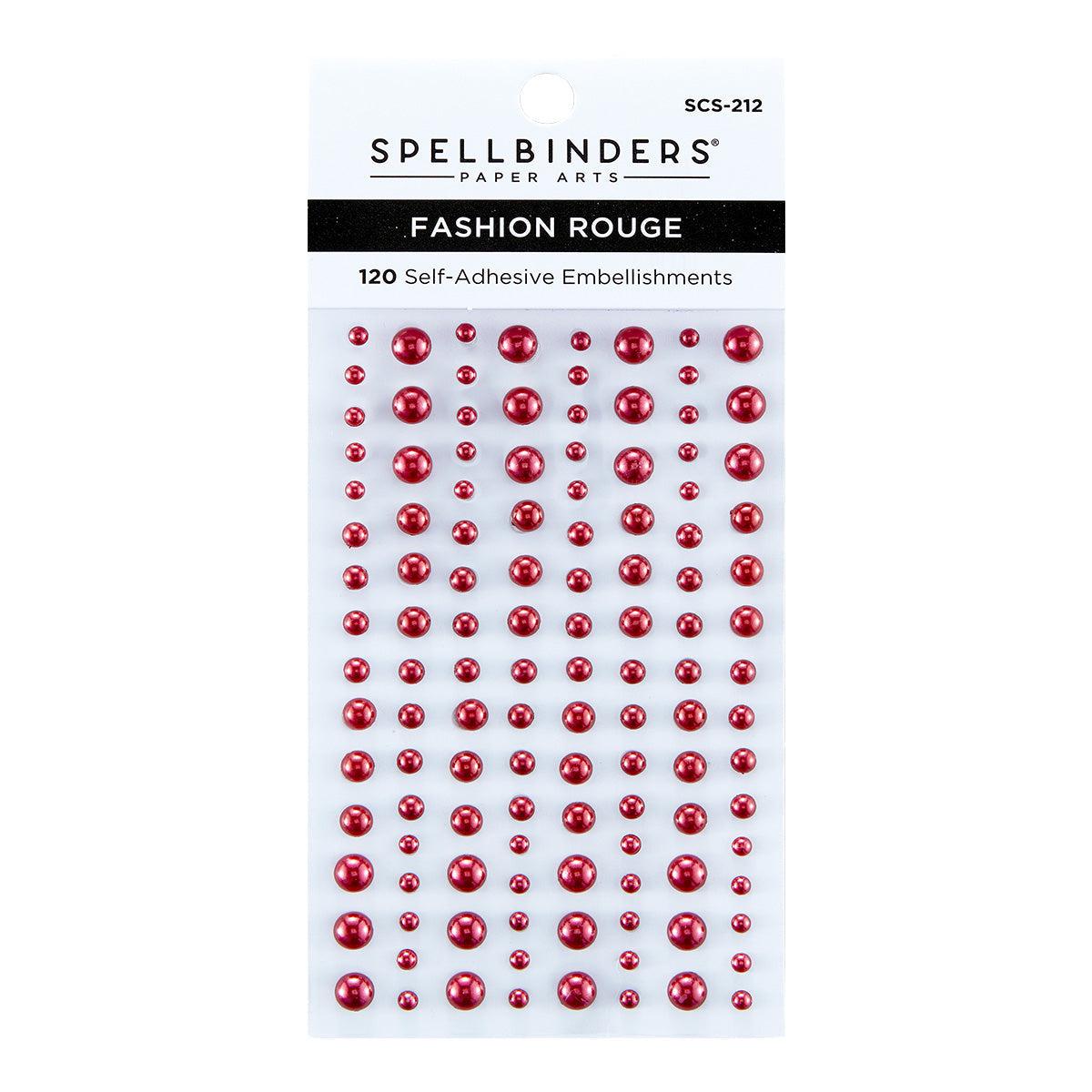 Spellbinders - Color Essentials Pearl Dots - Fashion Rouge-ScrapbookPal