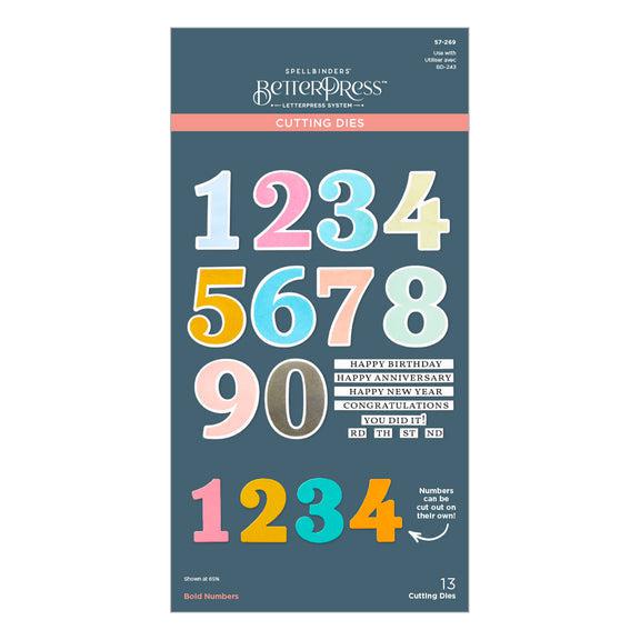 Spellbinders - Color Mix Celebrations Collection - Dies - Bold Numbers-ScrapbookPal