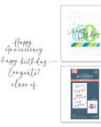 Spellbinders - Color Mix Celebrations Collection - Press Plates - Sweeping Celebration Sentiments-ScrapbookPal