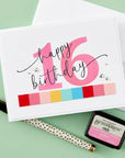 Spellbinders - Color Mix Celebrations Collection - Press Plates - Sweeping Celebration Sentiments-ScrapbookPal