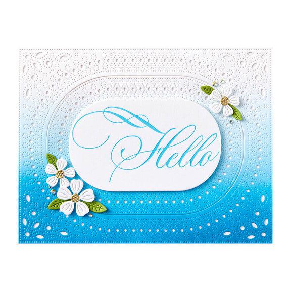 Spellbinders - Copperplate Everyday Sentiments Collection - Press Plate - Copperplate Hello-ScrapbookPal