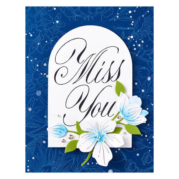 Spellbinders - Copperplate Everyday Sentiments Collection - Press Plate - Copperplate Miss You-ScrapbookPal