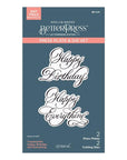 Spellbinders - Copperplate Happy Everything Sentiments Collection - Press Plate & Dies - Copperplate Happy Birthday and Everything-ScrapbookPal