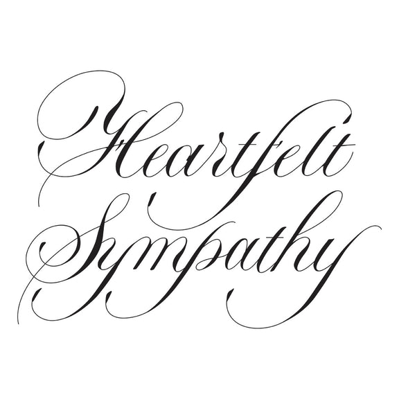 Spellbinders - Copperplate Happy Everything Sentiments Collection - Press Plates - Copperplate Heartfelt Sympathy-ScrapbookPal